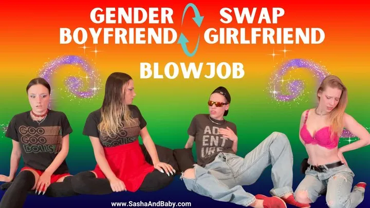 Gender Swap Blowjob Between Boyfriend and Girlfriend