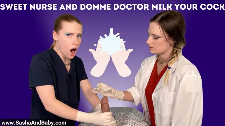 Sweet Nurse and Domme Doctor Milk Your Cock POV Handjob Cum Blast