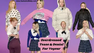 Overdressed School Girls Tease & Denial For Caught Voyeur