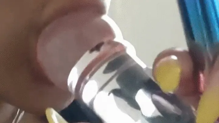 Glass Dildo Solo Masturbation