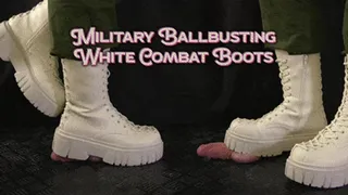 Military Girl Ballbusting You in White Dirty Combat Boots (Close Version) - TamyStarly - Cock Balls Crush Trample, Shoejob, CBT, Trampling, Bootjob, Stomping