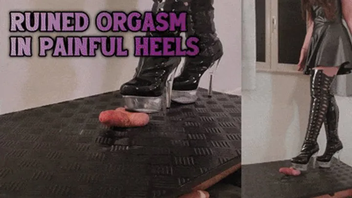 Ruined Orgasm Under My Painful Black Patent High Heels (Double 45 Deg Version) - TamyStarly - Cock Balls Crush Trample, Shoejob, CBT, Bootjob, Stomping