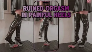 Ruined Orgasm Under My Painful Black Patent High Heels (Vertical Version) - TamyStarly - Cock Balls Crush Trample, Shoejob, CBT, Bootjob, Stomping