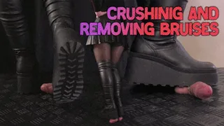 Crushing and Removing Bruises in Platform Knee High Boots (Edited Version) - TamyStarly - Cock Balls Crush Trample, Shoejob, CBT, Trampling, Bootjob, Stomping