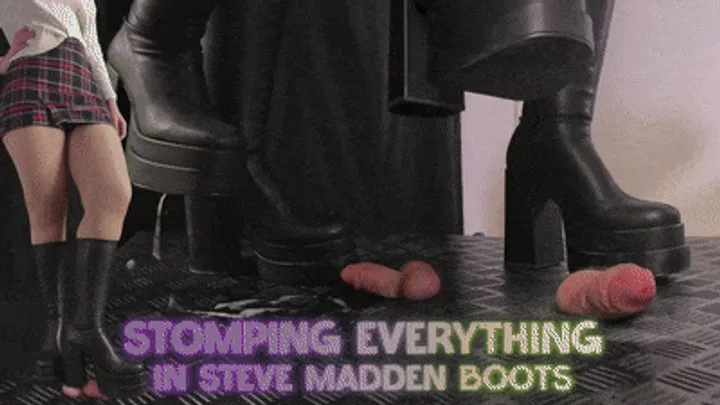 Ex Girlfriend Stomping Your Cock and Balls in Steve Madden Platform Boots (Edited Version) - TamyStarly - Cock Balls Crush Trample, Shoejob, CBT, Trampling, Bootjob