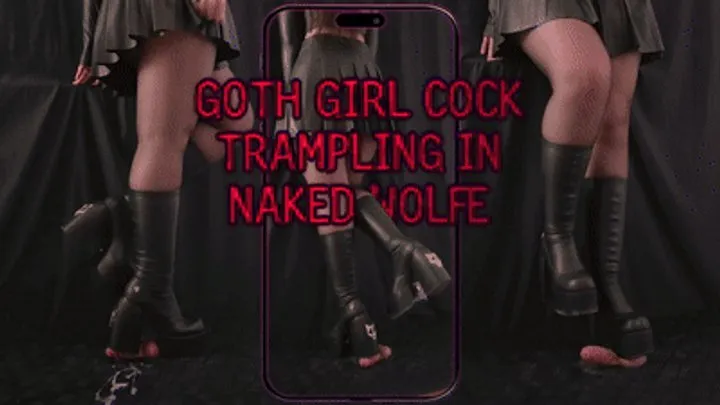 Goth Girl Trampling Your Cock and Balls in Naked Wolfe Boots (Vertical Version) - TamyStarly - Cock Balls Crush Trample, Shoejob, CBT, Bootjob, Stomping