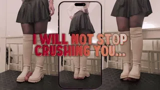 I Will Not Stop Crushing You Until I Hear the Safe Word! White Combat Socks Boots (Vertical Version) - TamyStarly - Cock Balls Crush Trample, Shoejob, CBT, Bootjob, Stomping