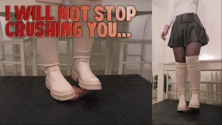 I Will Not Stop Crushing You Until I Hear the Safe Word! White Combat Socks Boots (Double Close Version) - TamyStarly - Cock Balls Crush Trample, Shoejob, CBT, Bootjob, Stomping