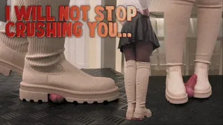 I Will Not Stop Crushing You Until I Hear the Safe Word! White Combat Socks Boots (Edited Version) - TamyStarly - Cock Balls Crush Trample, Shoejob, CBT, Bootjob, Stomping