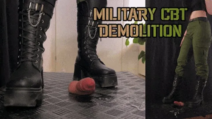 Military CBT Demolition in Chunky Dirty Boots (Double Version) - Tamystarly - Cock Balls Crush Trample, CBT, Bootjob, Trampling, Shoejob, Stomping