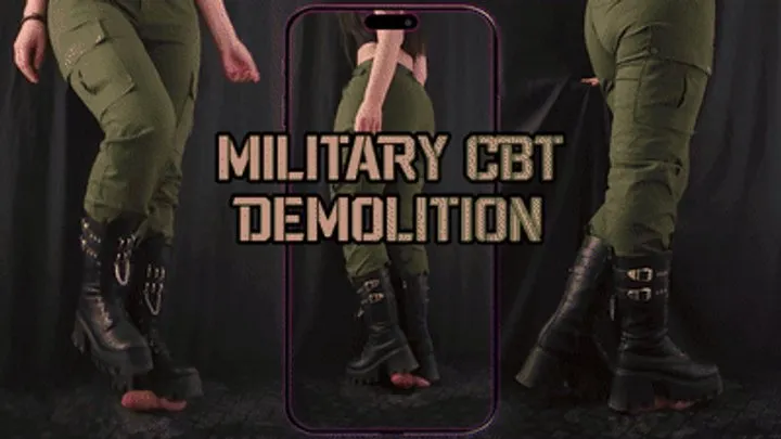 Military CBT Demolition in Chunky Dirty Boots (Vertical Version) - Tamystarly - Cock Balls Crush Trample, CBT, Bootjob, Trampling, Shoejob, Stomping