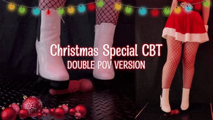 Crushing his Cock in Christmas Outfit with Tamystarly (Double Version) - Bootjob, Ballbusting, CBT, Femdom, Shoejob, Crush, Ball Stomping, Foot Fetish Domination, Footjob, Cock Board