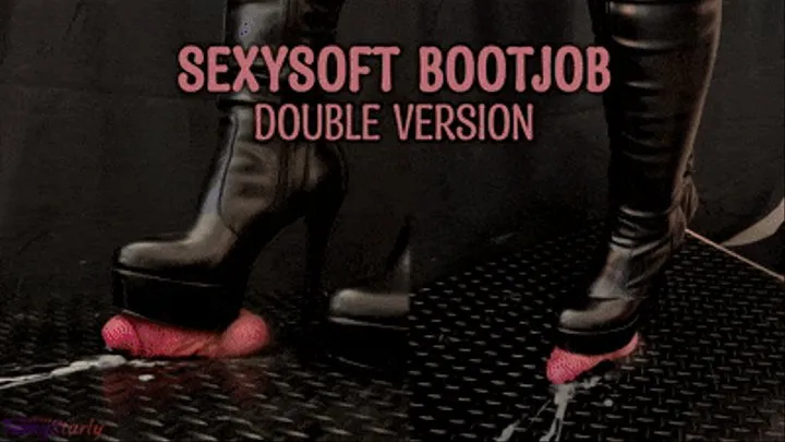 SexySoft Bootjob in Leather Knee Boots with TamyStarly (Double Version) - CBT, Bootjob, Ballbusting, Femdom, Shoejob, Crush, Ball Stomping, Foot Fetish Domination, Footjob, Cock Board