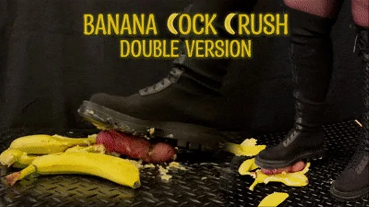 Cock & Banana Crush CBT in Combat Boots with TamyStarly (Double Version) - CBT, Bootjob, Ballbusting, Femdom, Shoejob, Crush, Ball Stomping, Foot Fetish Domination, Footjob, Cock Board