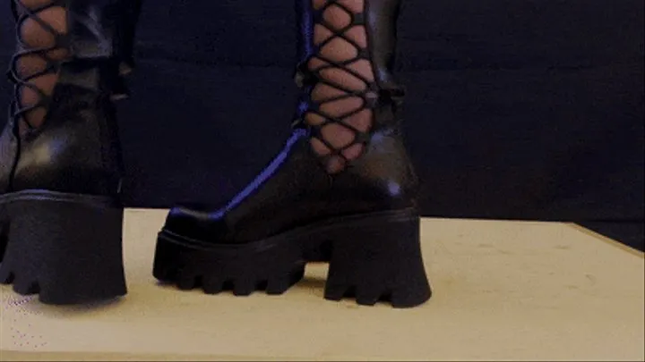 CBT in Leather Black Combat Boots with TamyStarly - CBT, Trampling, Femdom, Stomping, Ballbusting, Shoejob, Crush, Ball Stomping, Foot Fetish Domination, Footjob