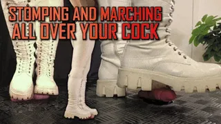 Marching and Stomping All Over Your Cock in White Combat Boots (Edited Version) - Tamystarly - Cock Balls Crush Trample, CBT, Bootjob, Trampling, Shoejob