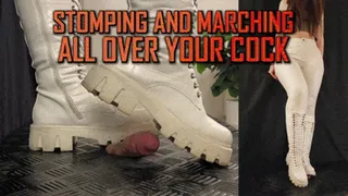 Marching and Stomping All Over Your Cock in White Combat Boots (Double Version) - Tamystarly - Cock Balls Crush Trample, CBT, Bootjob, Trampling, Shoejob