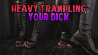 Heavy Trampling Your Dick in Thigh High Leather Boots (Close Version) - Tamystarly - Cock Balls Crush Trample, CBT, Bootjob, Shoejob, Stomping