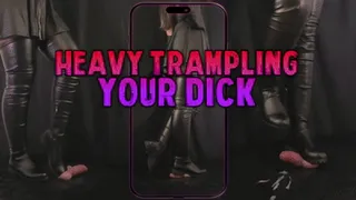 Heavy Trampling Your Dick in Thigh High Leather Boots (Vertical Version) - Tamystarly - Cock Balls Crush Trample, CBT, Bootjob, Shoejob, Stomping