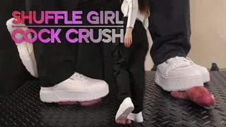 Shuffle Girl Cock Crush in White Platform Puma Sneakers (Edited Version) - Tamystarly - Balls Trample, CBT, Bootjob, Trampling, Shoejob, Stomping