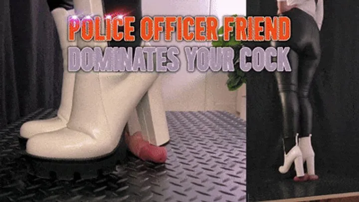 Police Officer Friend Dominates Your Cock in White Boots (Double Version) - Tamystarly - Cock Balls Crush Trample, CBT, Bootjob, Trampling, Shoejob, Stomping