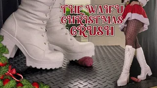 Waifu Christmas Crush in White Painful Boots (Edited Version) - TamyStarly - Bootjob, Shoejob, Ballbusting, CBT, Trample, Trampling, High Heels, Crush, Crushing