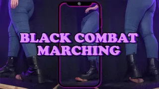 Black Combat Marching over Cock and Balls (Vertical Version) - TamyStarly - Bootjob, Shoejob, Ballbusting, CBT, Trample, Trampling, High Heels, Crush, Crushing