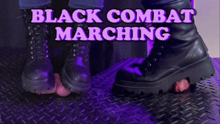 Black Combat Marching over Cock and Balls (Edited Version) - TamyStarly - Bootjob, Shoejob, Ballbusting, CBT, Trample, Trampling, High Heels, Crush, Crushing