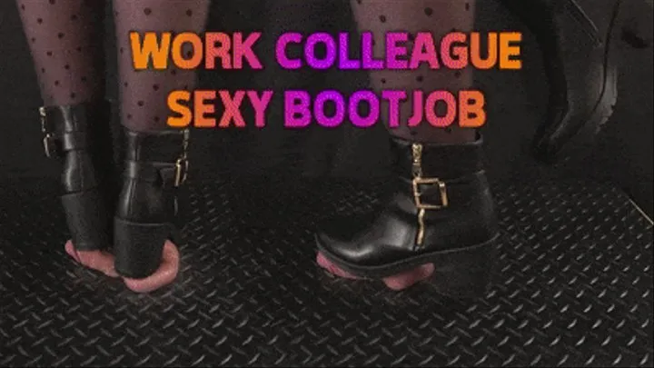 Work Colleague Crushing Your Cock and Balls in Leather Black Ankle Boots (Close Version) - TamyStarly - Bootjob, Shoejob, Ballbusting, CBT, Trample, Trampling, High Heels, Crush, Crushing