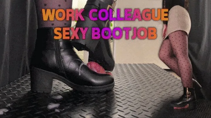 Work Colleague Crushing Your Cock and Balls in Leather Black Ankle Boots (Edited Version) - TamyStarly - Bootjob, Shoejob, Ballbusting, CBT, Trample, Trampling, High Heels, Crush, Crushing