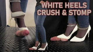 White Heels Crush and Stomp (Edited Version) - TamyStarly - Bootjob, Shoejob, Ballbusting, CBT, Trample, Trampling, High Heels, Crush, Stiletto