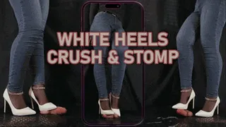 White Heels Crush and Stomp (Vertical Version) - TamyStarly - Bootjob, Shoejob, Ballbusting, CBT, Trample, Trampling, High Heels, Crush, Stiletto
