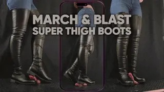 March and Blast in Super Thigh Boots - (Vertical Version) - TamyStarly - Ball Stomp, Bootjob, Shoejob, Ballbusting, CBT, Trample, Trampling, High Heels, Crush, Crushing