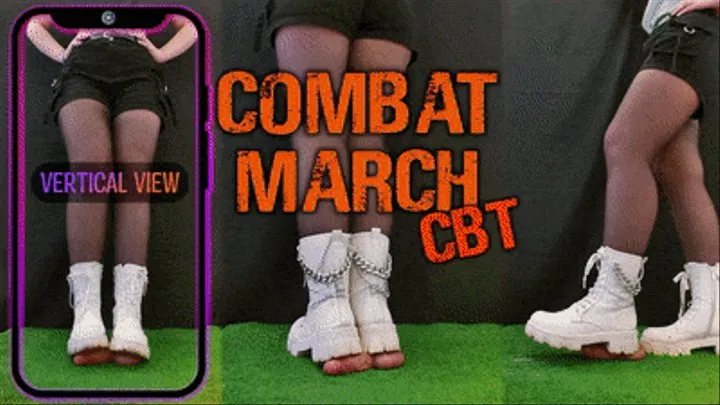 Combat Girl Marching on Your Cock and Balls (Vertical Version) - TamyStarly - CBT, Bootjob, Shoejob, Ballbusting, Combat, March, Boots, Trample, Trampling, Crush, Crushing