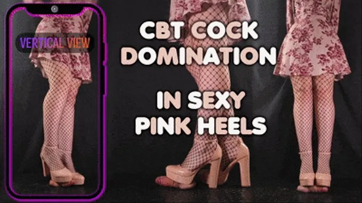 CBT Domination in Sexy Pink Heels, Bootjob and Kicking (Vertical Version) - TamyStarly - Shoejob, Ballbusting, Trample, Trampling, Stomp, High Heels