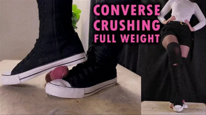 Cock Crushing Full Weight in High Converse Shoes (Double Version) - TamyStarly - Bootjob, Shoejob, Ballbusting, CBT, Trampling, High Heels, Crush, Crushing