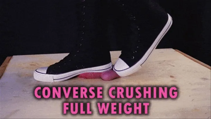 Cock Crushing Full Weight in High Converse Shoes (Close Version) - TamyStarly - Bootjob, Shoejob, Ballbusting, CBT, Trampling, High Heels, Crush, Crushing