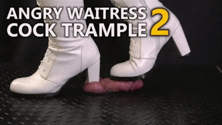 Angry Waitress Cock Crush 2 (Close Version) - TamyStarly - Bootjob, Shoejob, Ballbusting, CBT, Trampling, High Heels, Crush, Crushing