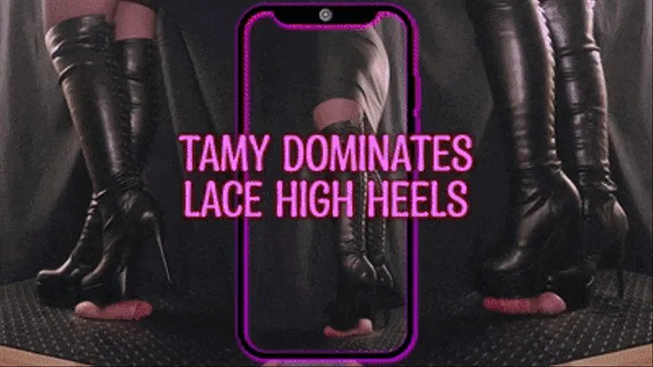 Miss Tamy Dominates in Lace High Heels (Vertical Version) - TamyStarly - Bootjob, Shoejob, Ballbusting, CBT, Trampling, High Heels, Crush, Crushing