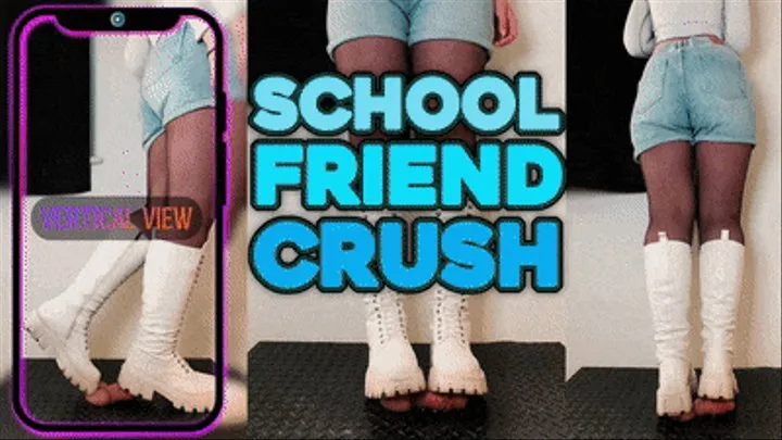 School Friend Crushing and Marching in Painful White Snow Boots (Vertical Version) - TamyStarly - CBT, Shoejob, Bootjob, Ballbusting, Trample, Trampling, Crush, Stomp, March