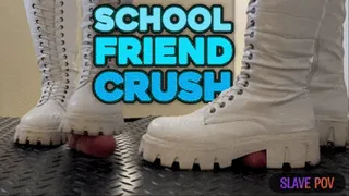 School Friend Crushing and Marching in Painful White Snow Boots (Slave POV Version) - TamyStarly - CBT, Shoejob, Bootjob, Ballbusting, Trample, Trampling, Crush, Stomp, March