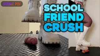 School Friend Crushing and Marching in Painful White Snow Boots (Double Version) - TamyStarly - CBT, Shoejob, Bootjob, Ballbusting, Trample, Trampling, Crush, Stomp, March