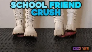School Friend Crushing and Marching in Painful White Snow Boots (Close Version) - TamyStarly - CBT, Shoejob, Bootjob, Ballbusting, Trample, Trampling, Crush, Stomp, March
