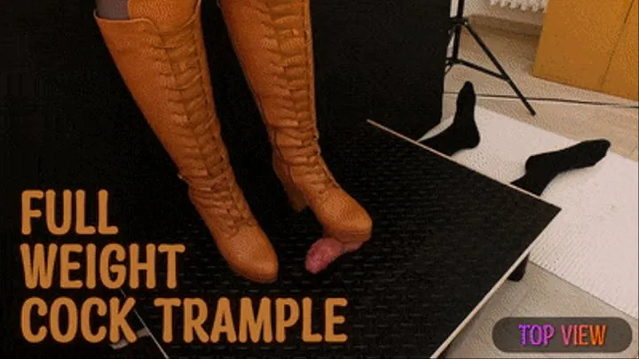 Full Weight Cock CBT, Bootjob, Cock Trample in Leather Brown Boots with TamyStarly - (Top Version) - Ballbusting, Bootjob, CBT, Heeljob, Femdom, Shoejob, Ball Stomping, Foot Fetish Domination, Footjob, Cock Board, Crush, Trampling