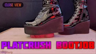 PLATCRUSH Bootjob in Platform Knee Sexy Heels with TamyStarly - (Close Version) - CBT, Ballbusting, Heeljob, Femdom, Shoejob, Ball Stomping, Foot Fetish Domination, Footjob, Cock Board, Crush, Trampling