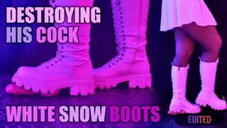 Aggressive Bootjob in White Combat Snow Boots, Post Orgasm Stomping with TamyStarly - (Edited Version) - CBT, Ballbusting, Heeljob, Femdom, Shoejob, Ball Stomping, Foot Fetish Domination, Footjob, Cock Board, Crush, Trampling