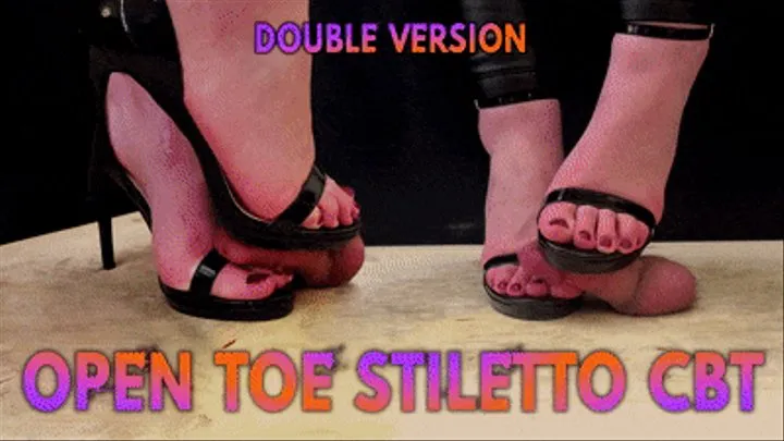 Open Toe High Heels Stiletto CBT, Bootjob and Post Orgasm Crush with TamyStarly - (Double Version) - Heeljob, Ballbusting, Femdom, Shoejob, Ball Stomping, Foot Fetish Domination, Footjob, Cock Board