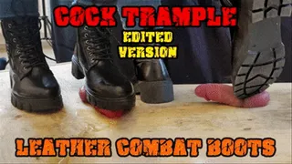 Crushing his Cock in Combat Boots Black Leather - CBT Bootjob with TamyStarly - (Edited Version) - Heeljob, Ballbusting, Femdom, Shoejob, Ball Stomping, Foot Fetish Domination, Footjob, Cock Board, Crush