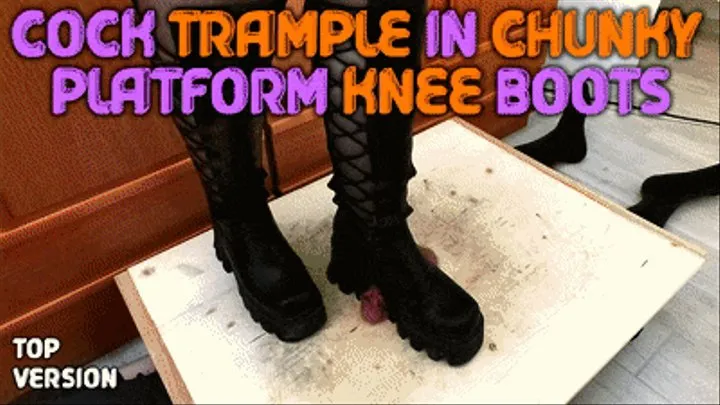 Chunky Aggressive Boots Hard Crushing Cock and Balls with TamyStarly - (Top Version) - Bootjob, CBT, Heeljob, Ballbusting, Femdom, Shoejob, Ball Stomping, Foot Fetish Domination, Footjob, Cock Board, Crush