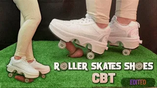 Roller Skates Shoes Cock Crush, CBT and Ballbusting with TamyStarly - (Edited Version) Heeljob, Femdom, Shoejob, Ball Stomping, Foot Fetish Domination, Footjob, Cock Board, Crush, Trampling